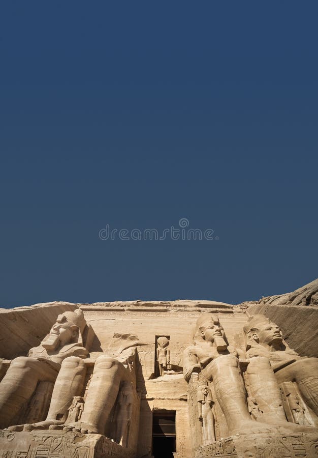 Wielka świątynia Abu Simbel, Egipt obraz royalty free Wielka świątynia Abu Simbel, Egipt obraz royalty free