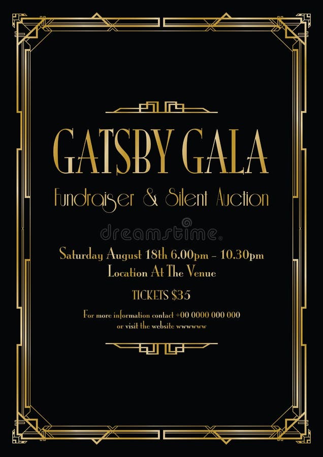 Wielki Gatsby galówki tło ilustracji Wielki Gatsby galówki tło ilustracji