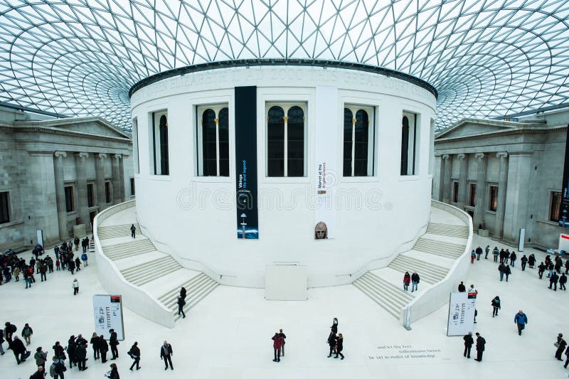 Wielki sąd przy British Museum w Londyn fotografia royalty free