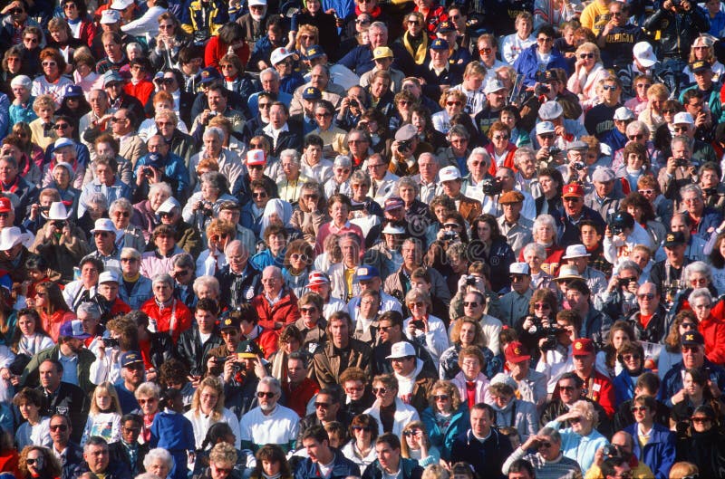 Large crowd of people watching event. Large crowd of people watching event