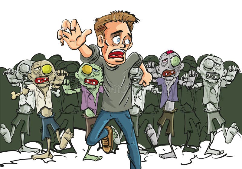 Zakłada ocalały żywy trup apokalipsa ilustracji Zakłada ocalały żywy trup apokalipsa ilustracji