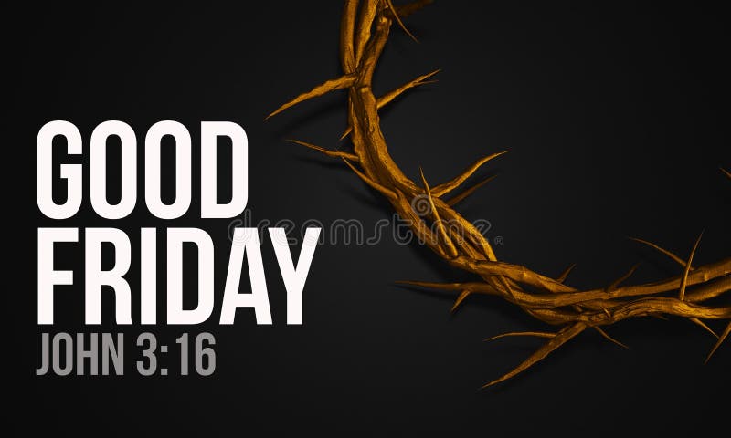 Wielkiego Piątku John 3:16 Złocista korona cierni 3D rendering ilustracja wektor Wielkiego Piątku John 3:16 Złocista korona cierni 3D rendering ilustracja wektor