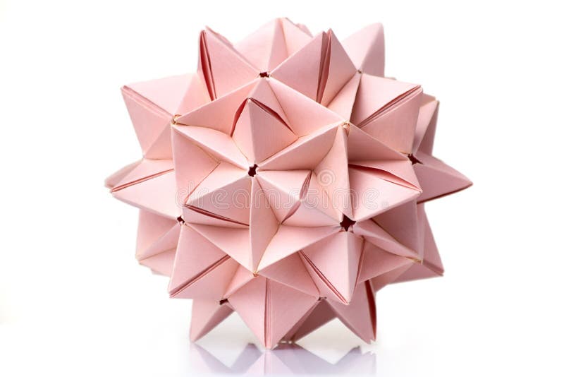 Wielo- kawałka origami spiky piłka obrazy stock Wielo- kawałka origami spiky piłka obrazy stock