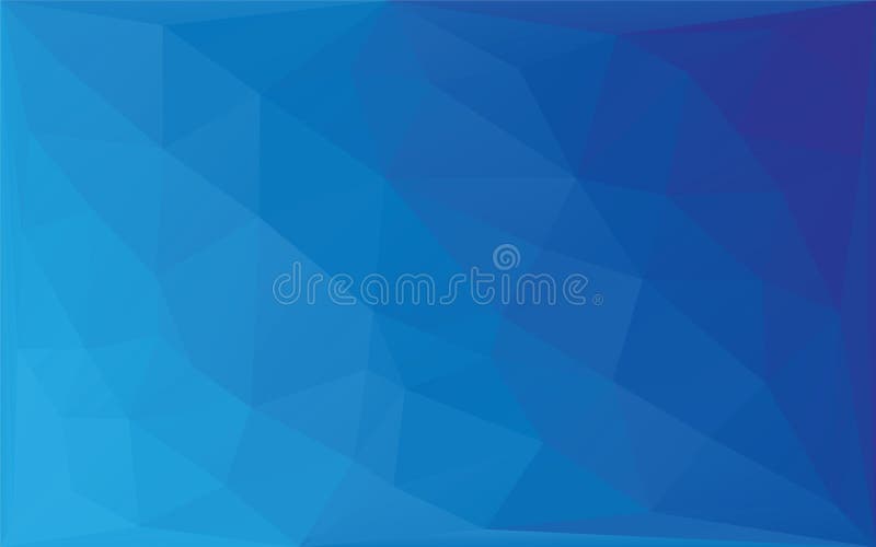 Wielobok Abstrakcjonistycznej mozaiki wektorowy tło, Trójgraniasty niski poli- stylowy błękitny gradientowy ilustracyjny graficzn