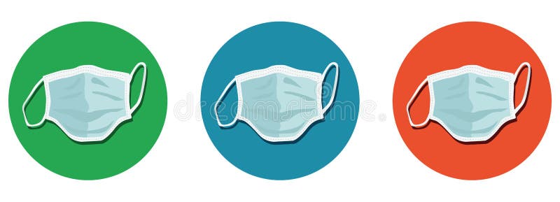 Multi color medical protective bandage isolated on white background. Stop coronavirus. Vector illustration. Multi color medical protective bandage isolated on white background. Stop coronavirus. Vector illustration.