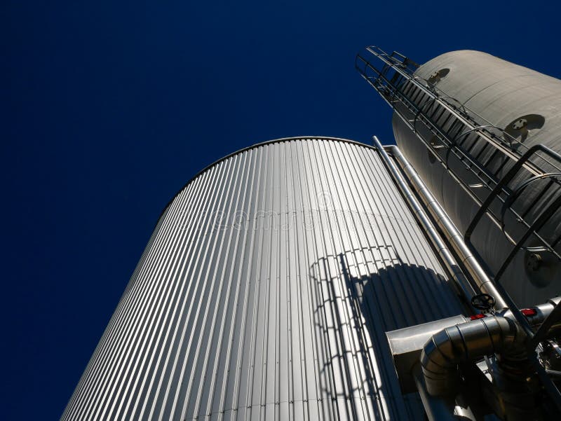 Wien/Austria - june 3 2019: detail of the bio digester on the Pfaffenau waste to energy plant royalty free stock photography Wien/Austria - june 3 2019: detail of the bio digester on the Pfaffenau waste to energy plant royalty free stock photography