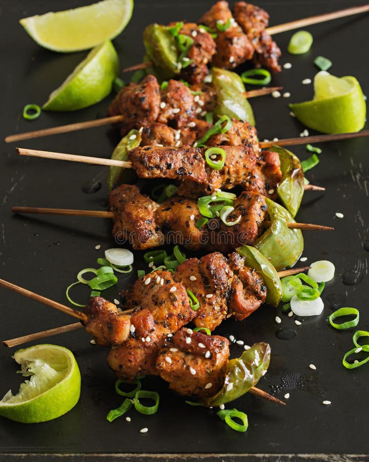 Wieprzowina Kebab zdjęcia stock