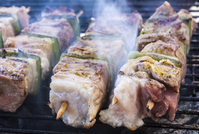 Wieprzowiny kebab fotografia royalty free