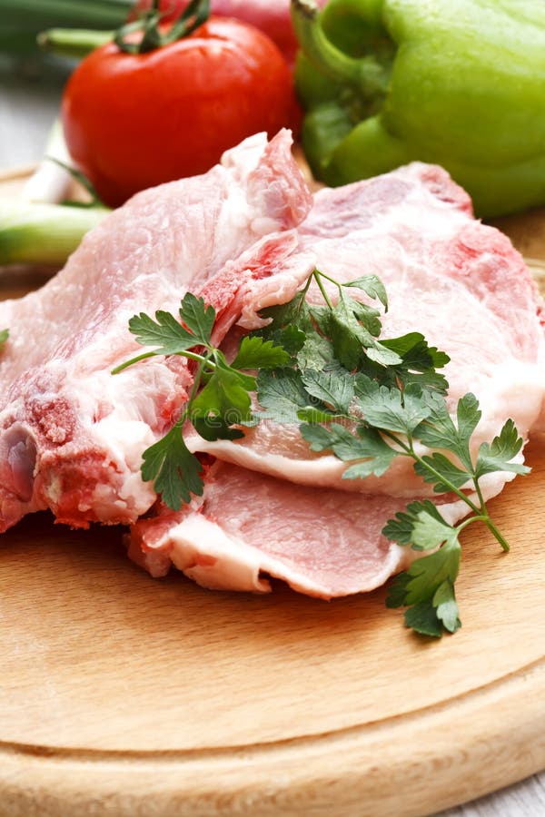 Wieprzowiny mięsa stki zdjęcia stock Wieprzowiny mięsa stki zdjęcia stock