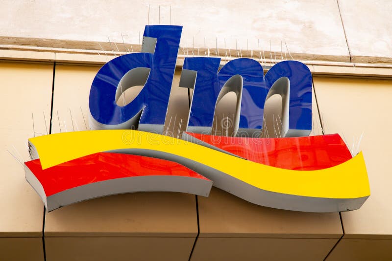 Dm-drogerie markt logo editorial stock photo. Image of franchise - 92664088