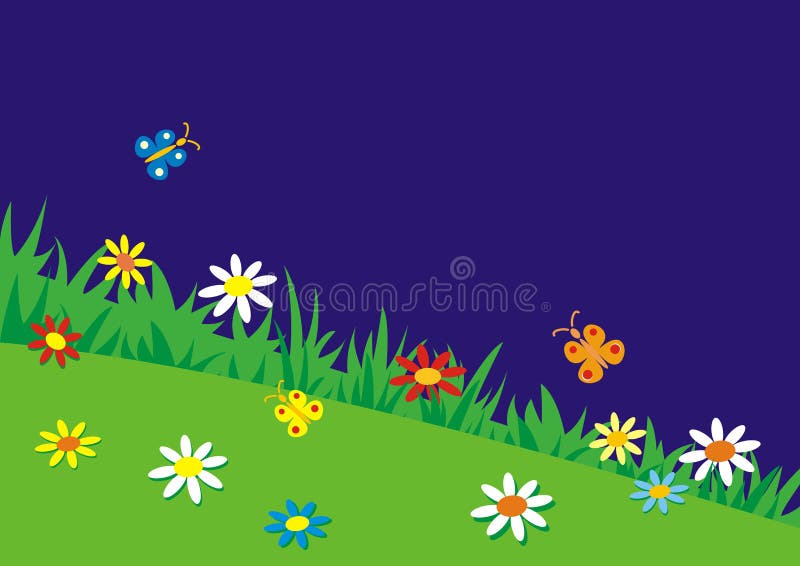 Wiese, Schmetterlinge, Blumen und Käfer, Vektorhintergrund Abstrakte Postkarte, Konzept Farbige Illustration, glückliches Bild stock abbildung Wiese, Schmetterlinge, Blumen und Käfer, Vektorhintergrund Abstrakte Postkarte, Konzept Farbige Illustration, glückliches Bild stock abbildung