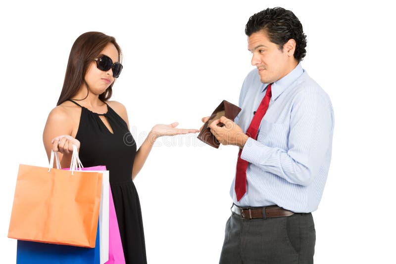 Wife Demanding No Money Poor Husband Shopping H