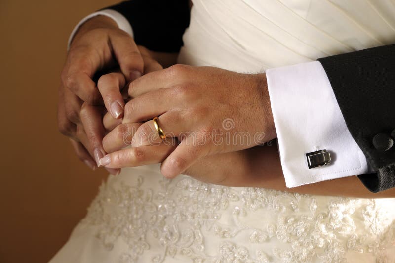 Wife And Husband Holding Hands After Wedding Stock Photo Image 38966344