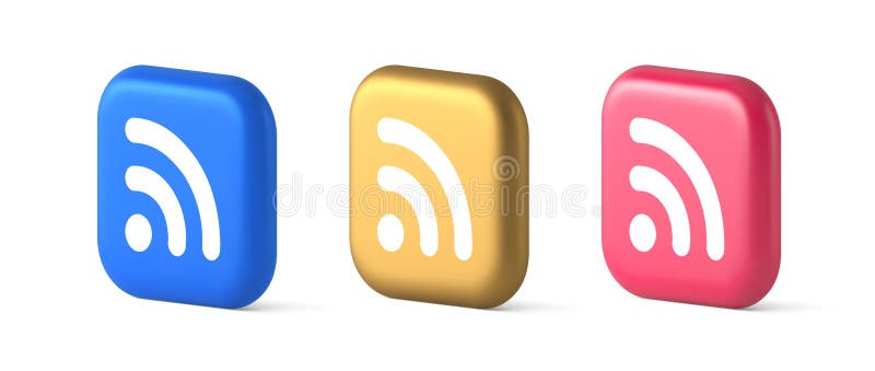Wifi available access button wireless internet connection signal 3d realistic icon vector illustration