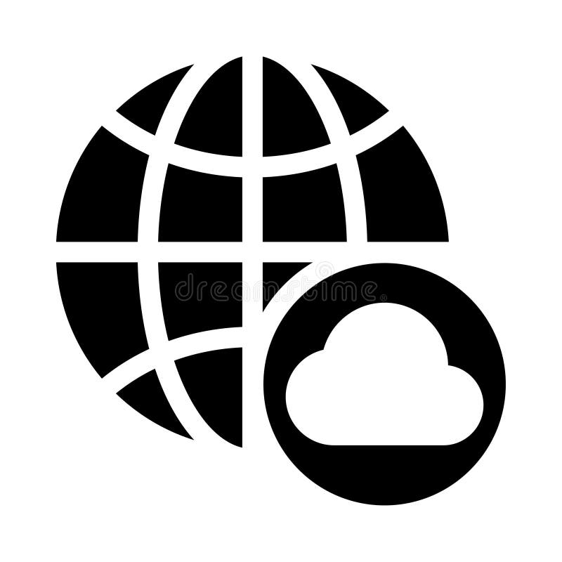 Wifi cloud glyphs icon vector illustration