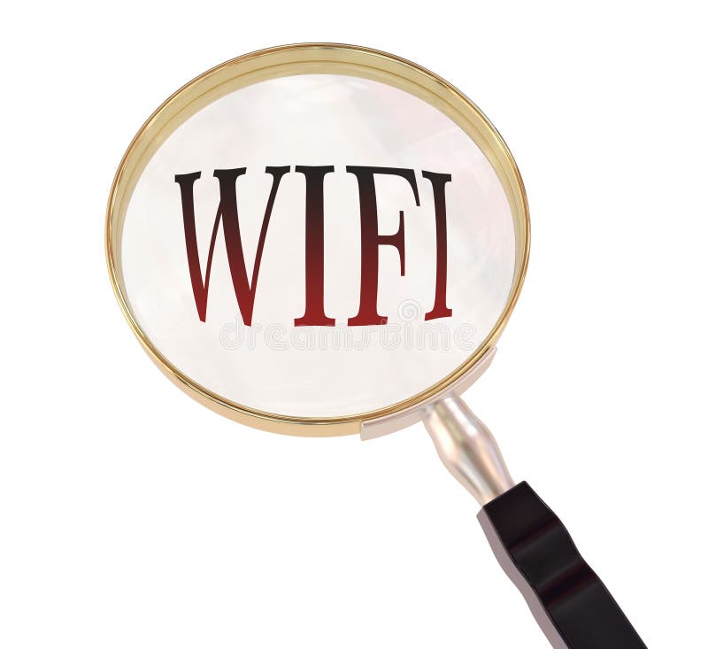 Wifi förstorar vektor illustrationer Wifi förstorar vektor illustrationer
