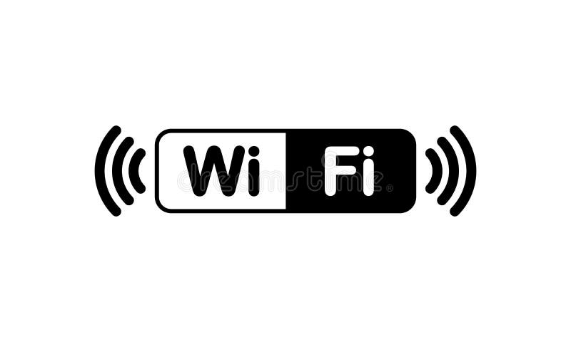Wifi icon in black. Internet connection. Vector on isolated white background. EPS 10 vector illustration