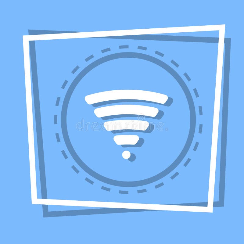 Wifi Icon Wireless Internet Connection Web Button vector illustration