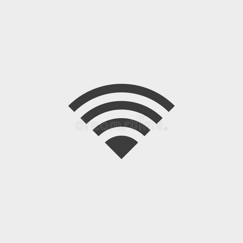 WIFI ikona w płaskim projekcie w czarnym kolorze Wektorowa ilustracja EPS10 ilustracja wektor WIFI ikona w płaskim projekcie w czarnym kolorze Wektorowa ilustracja EPS10 ilustracja wektor