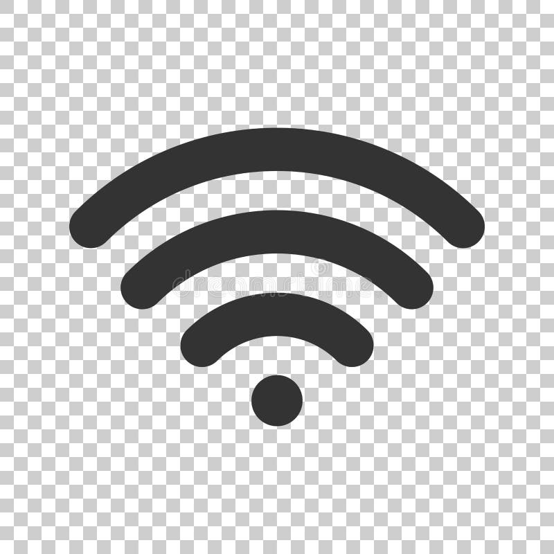 Wifi internet sign icon in flat style. Wi-fi wireless technology stock illustration