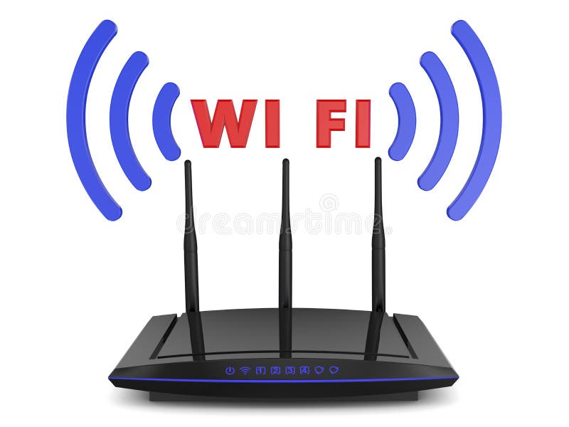 Wifi router vektor illustrationer