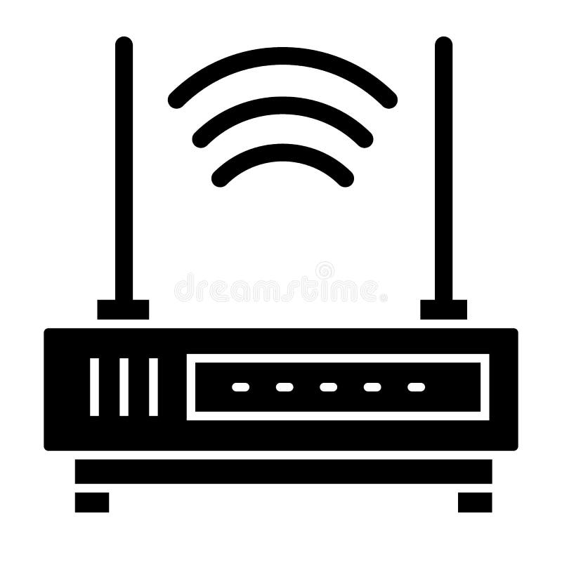 Wifi router solid icon. Communication vector illustration isolated on white. Internet glyph style design, designed for vector illustration Wifi router solid icon. Communication vector illustration isolated on white. Internet glyph style design, designed for vector illustration