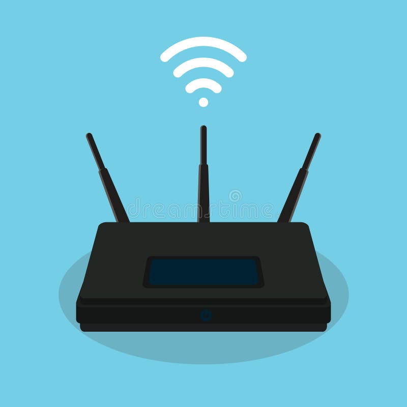 Wifi singla router isolated object