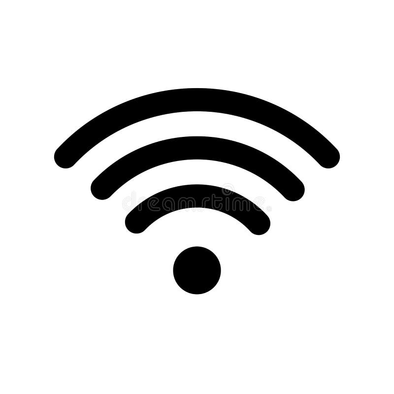 Wifi-Technologiesymbol Radioapparat und Wifi-Ikone Zeichen für Ferninternet-Zugang Podcastvektorsymbol einfacher Vektor