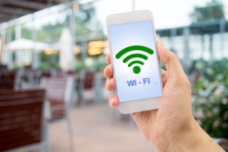 Wifi στο φραγμό στοκ φωτογραφίες με δικαίωμα ελεύθερης χρήσης