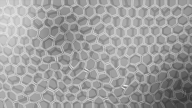 Wiggling Black and White color Hexagon pattern background royalty free illustration