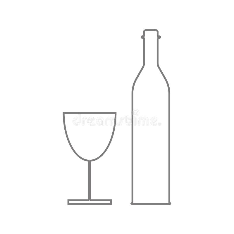 Wijnfles en het pictogram van het wijnglas Element van cyberveiligheid voor mobiel concept en webtoepassingenpictogram Dun lijnpi vector illustratie Wijnfles en het pictogram van het wijnglas Element van cyberveiligheid voor mobiel concept en webtoepassingenpictogram Dun lijnpi vector illustratie