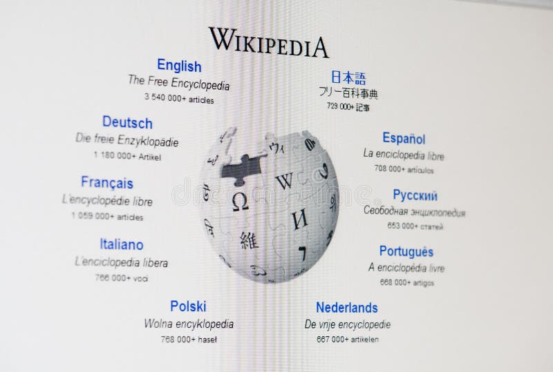 Macro image of monitor with wikipedia loaded in browser.