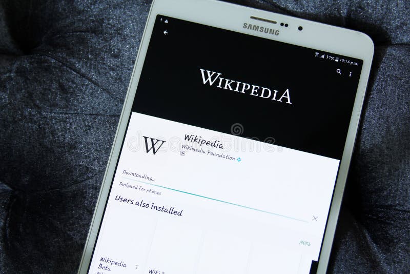 Downloading wikipedia application from google play store on samsung tab s2