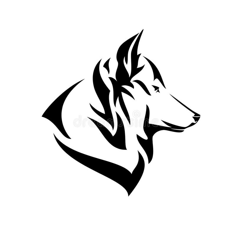 Wolf head stock vector. Illustration of carnivore, husky - 39557060