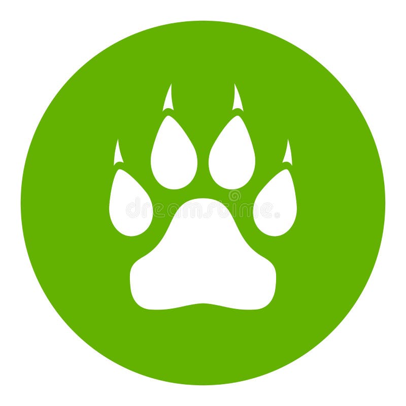 Tiger paw button stock vector. Illustration of animal - 26637754