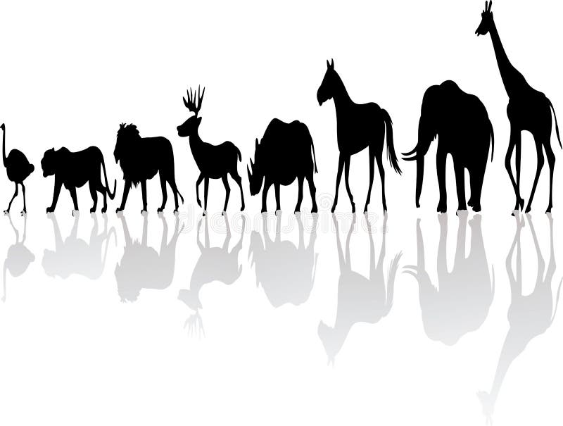 Wild animal silhouette stock vector. Illustration of beast - 23104842