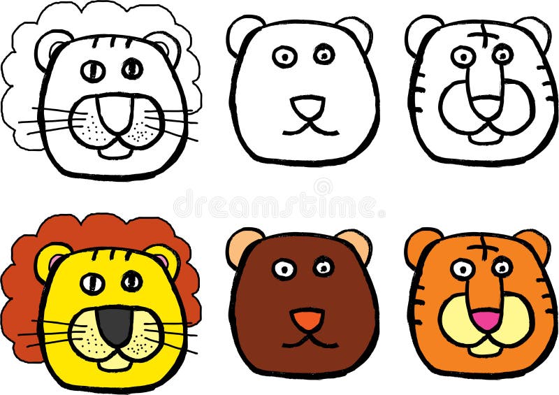 Wild animal vector set stock vector. Illustration of wildlife - 14422824