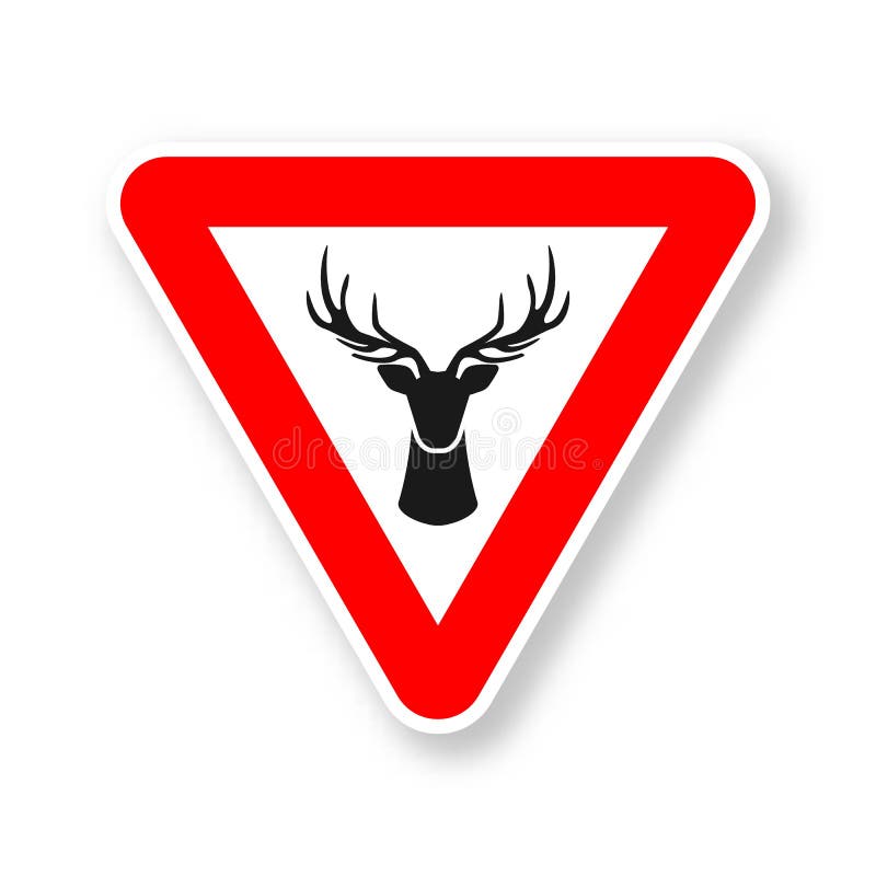 Road Sign Deer Crossing Stock Illustrations – 189 Road Sign Deer Crossing Stock  Illustrations, Vectors & Clipart - Dreamstime