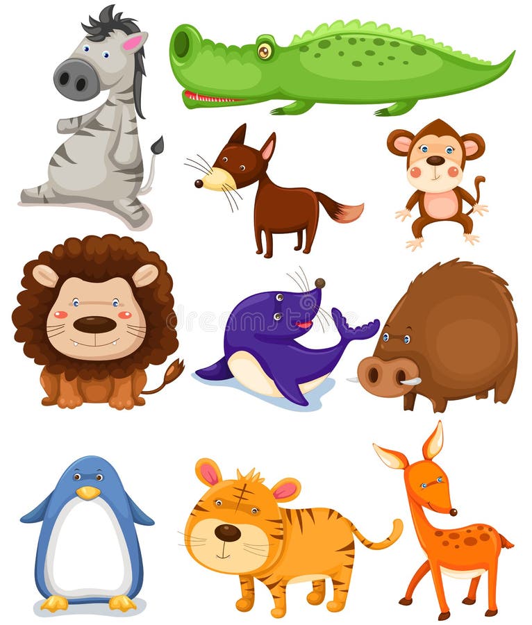 Wild animals set stock vector. Illustration of animal - 14823584 Wild animals set stock vector. Illustration of animal - 14823584