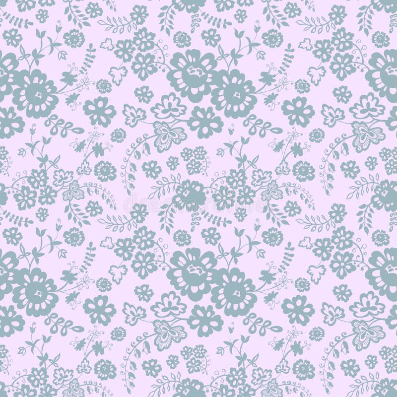 Wild flowers seamless pattern