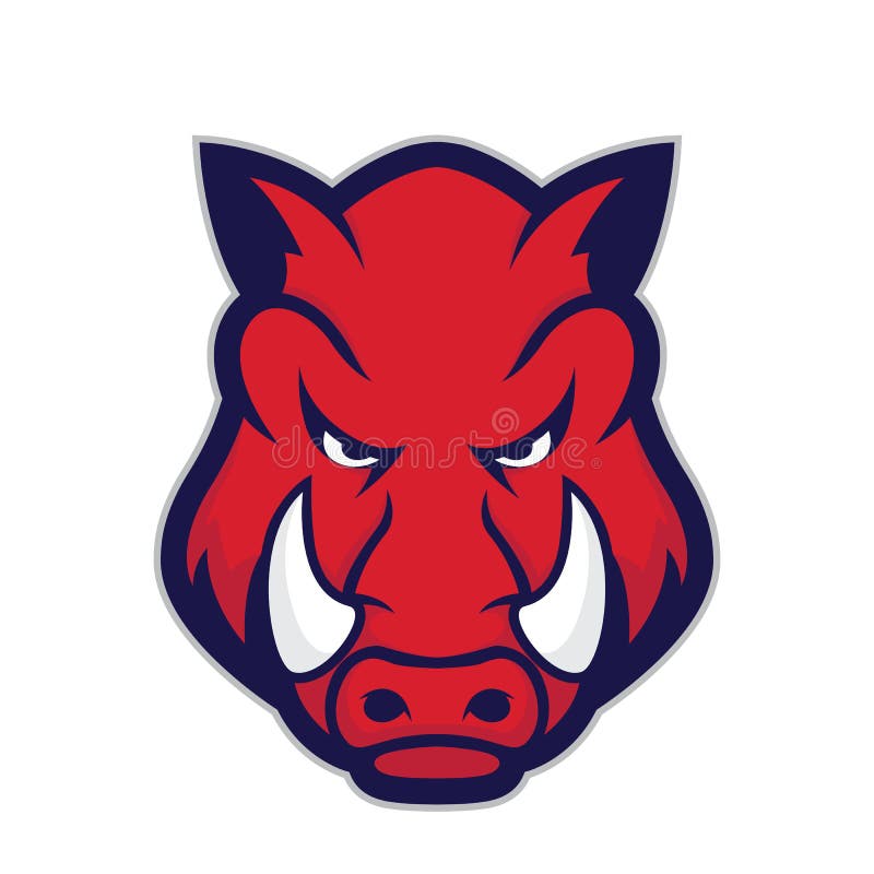 Wild hog or boar head mascot