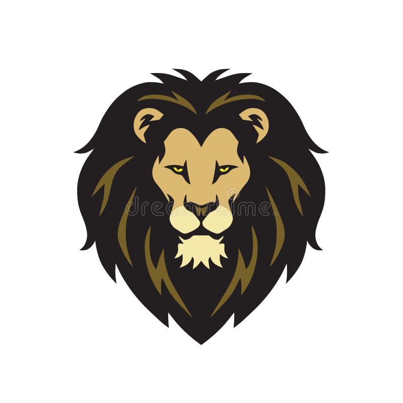 Wild Lion Head Logo Vector vector illustration