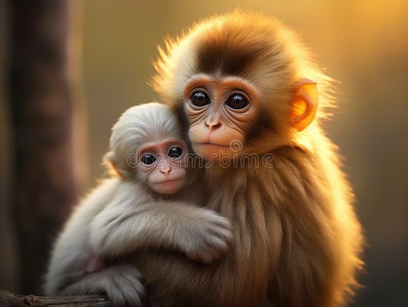 Wild monkey vector illustration