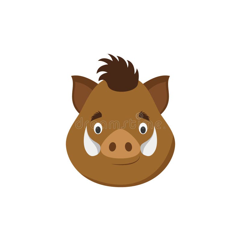 Wild Pig Face in Cartoon Style for Children. Stock Vector - Illustration of baby, kids: 127205586 Wild Pig Face in Cartoon Style for Children. Stock Vector - Illustration of baby, kids: 127205586