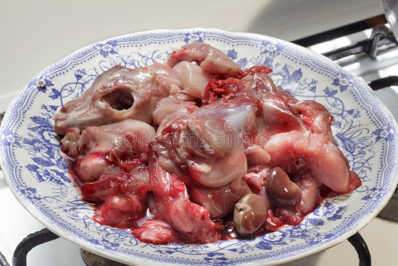 Wild rabbit meat stock photo. Image of cooking, skillet - 60849434