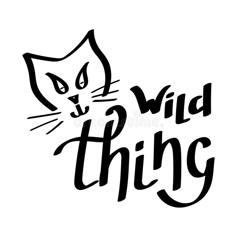 Wild Thing, You Make My Heart Sing - Funny Vector Text Stock Vector