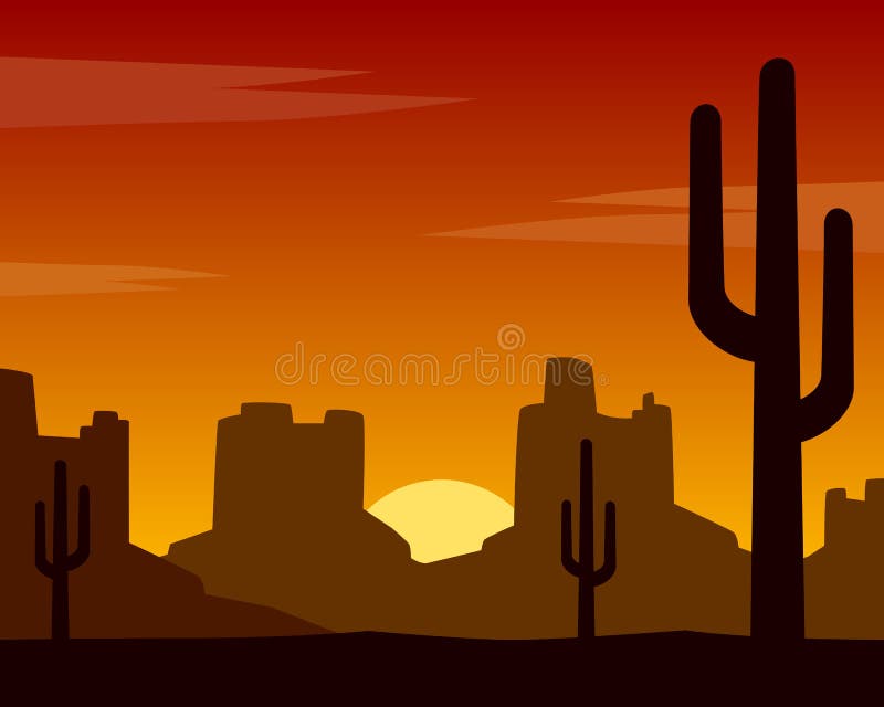 Wild West Sunset Background