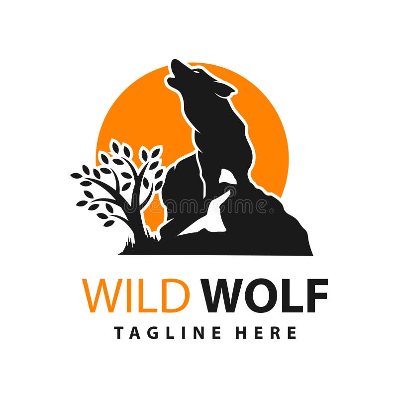 Wild Wolf Logo Design Template Stock Vector - Illustration of pine ...