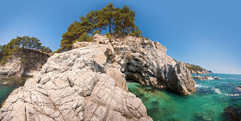 Russian Primorye seabank. near Vladivostok. Andreevka village. Contrast enhanced stock images, royalty-free photos and pictures
