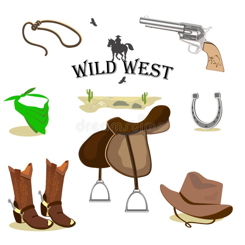 Wilde het westenreeks stock illustratie Wilde het westenreeks stock illustratie